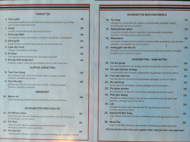 Niras Thai Take Away menu